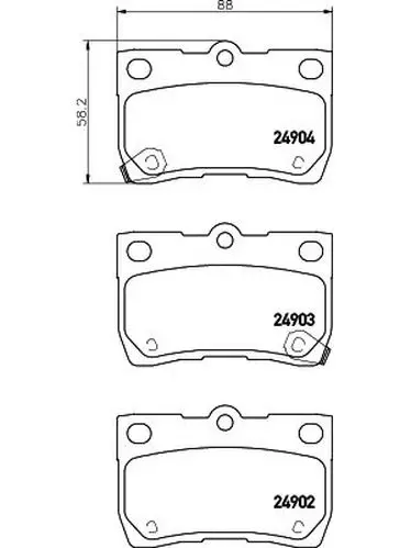 Колодки тормозные дисковые HELLA 8DB355029-701