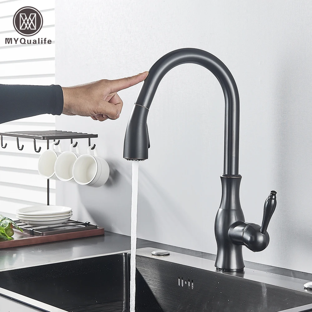 Touch Kitchen Faucets Pull Sprayer Kitchen Mixer Tap Pull Spray