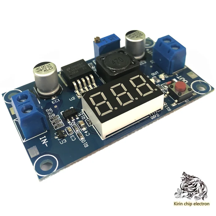 5 шт./лот lm2596 DC-DC Регулируемый понижающий модуль с Вольтметр