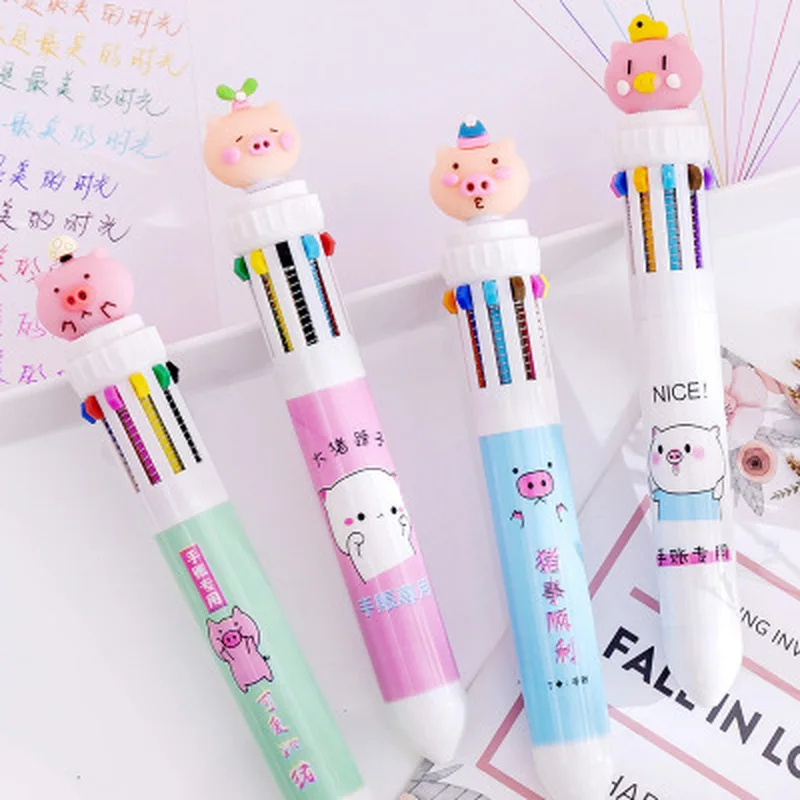 1 шт свинья 10 цветов шариковая ручка каваи ручки новые Канцелярские Новинка
