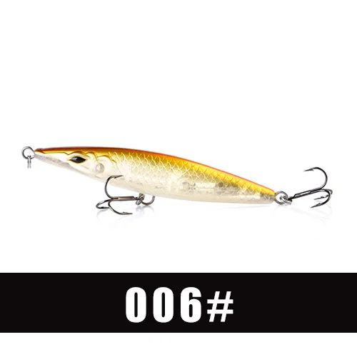 006 FTK рыболовные приманки плавающий карандаш приманка Stickbait воблеры Topwater длинная литая жесткая приманка 6 цветов 90 мм/110 мм/130 мм/150 мм - Цвет: 006