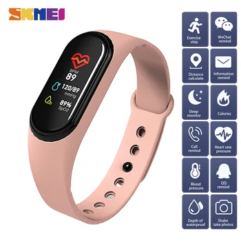 

2020 SKMEI Men's Watches Heart Rate Monitor Blood Pressure Tracker Waterproof Male Digital Wristwatches Relogio Masculino M4