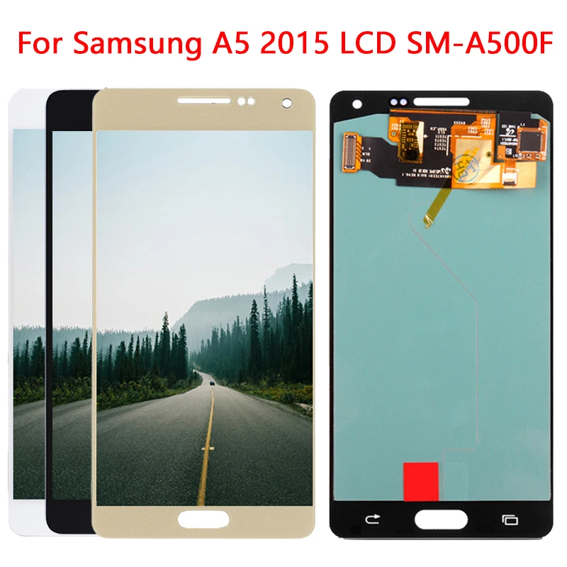

New LCD Display For Samsung Galaxy A5 2015 A500 A500F A500M SM-A500F LCD Touch Screen Digitizer Assembly Replacement