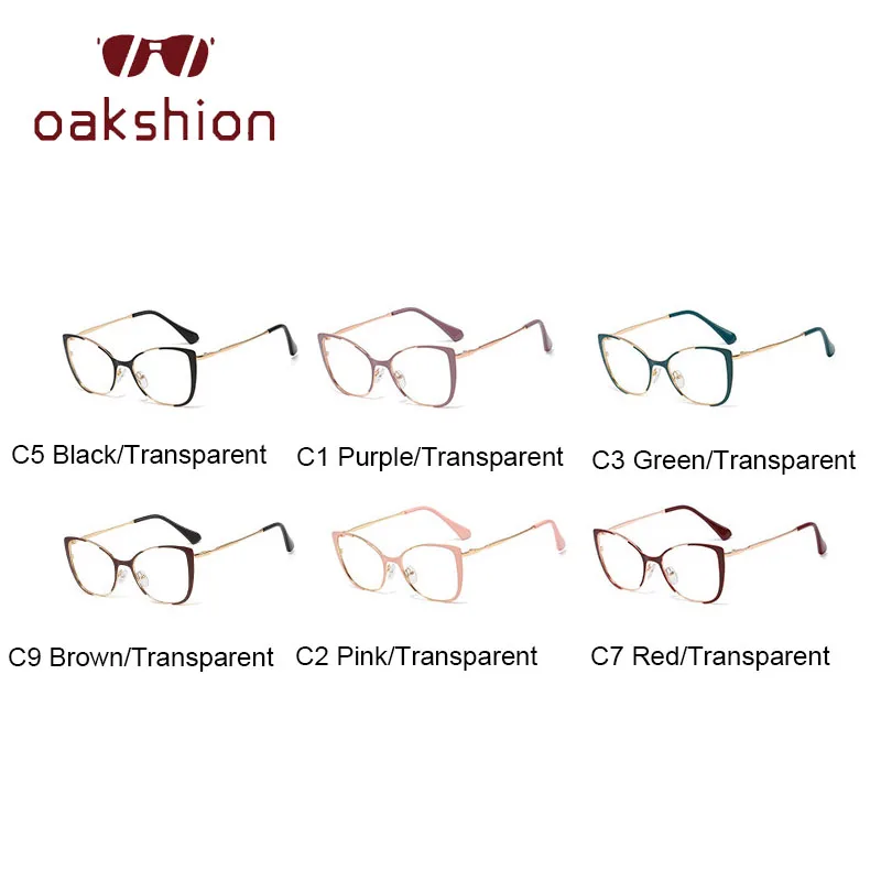 Oakshion солнцезащитные очки "кошачий глаз" оправы для очков Для женщин ретро оптический поддельные очки Рамка прозрачные очки женские компьютер прозрачные очки