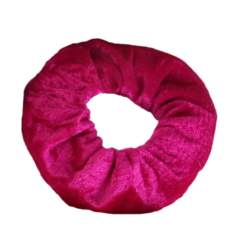 NO32 Deep rose red Бархатная резинка для волос, эластичная лента для волос для женщин и девочек, лента для волос, однотонное кольцо для волос, аксессуары для волос, держатель для конского хвоста, резиновый галстук, головной убор - Цвет: NO32 Deep rose red