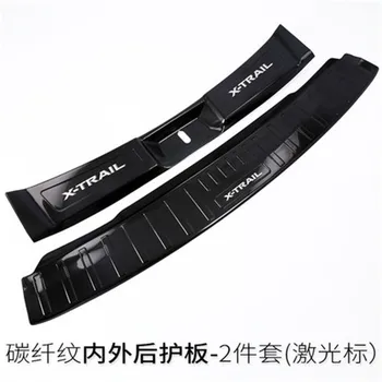 

Car styling Stainless steel Rear Bumper Protector Sill Trunk Rear guard Tread Plate for Nissan X-Trail X Trail T32 2017-2019