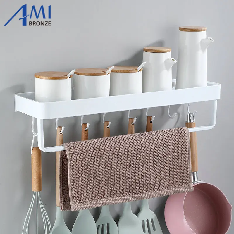 Kitchen Shelf Balcony-Rack Black Aluminum Space Single-Tier