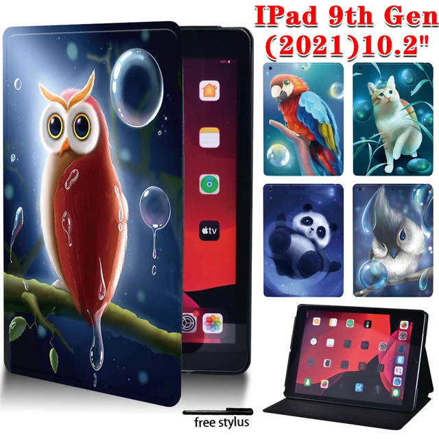 Étui pliable en cuir PU pour tablette Apple iPad 9, housse de support, 10.2  pouces, 9e génération, 2021 - AliExpress