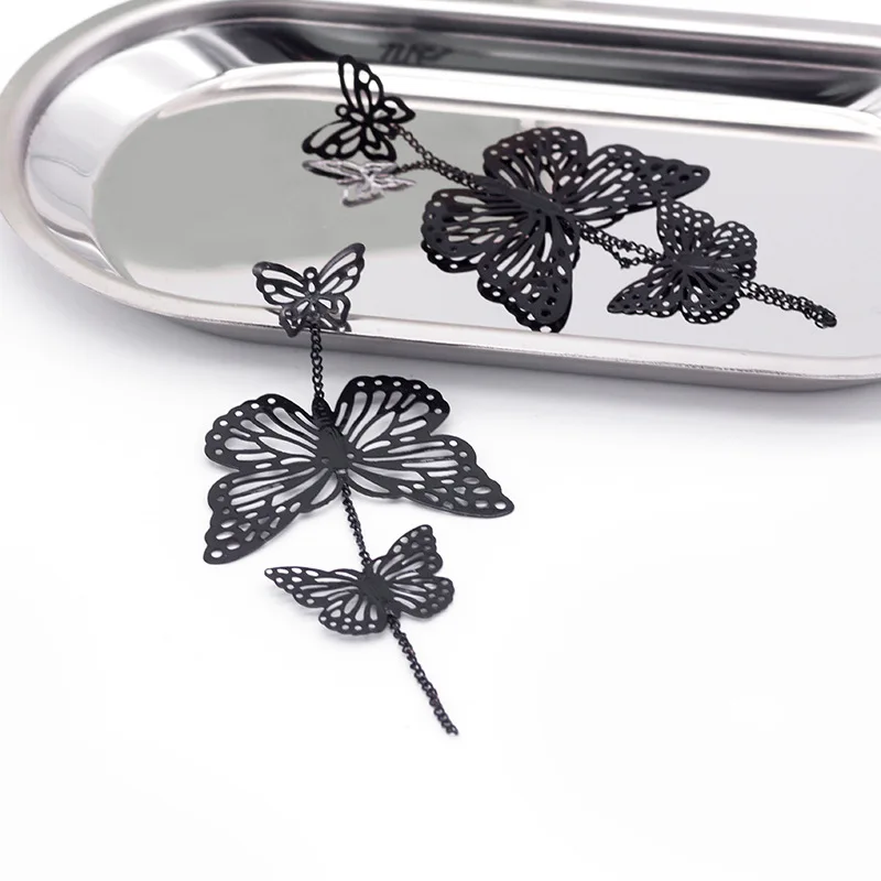 

Statement Earrings Korean Earrings New Hollow Long Butterfly Earrings for Women Earings Fashion Jewelry Trend Layered Earrings