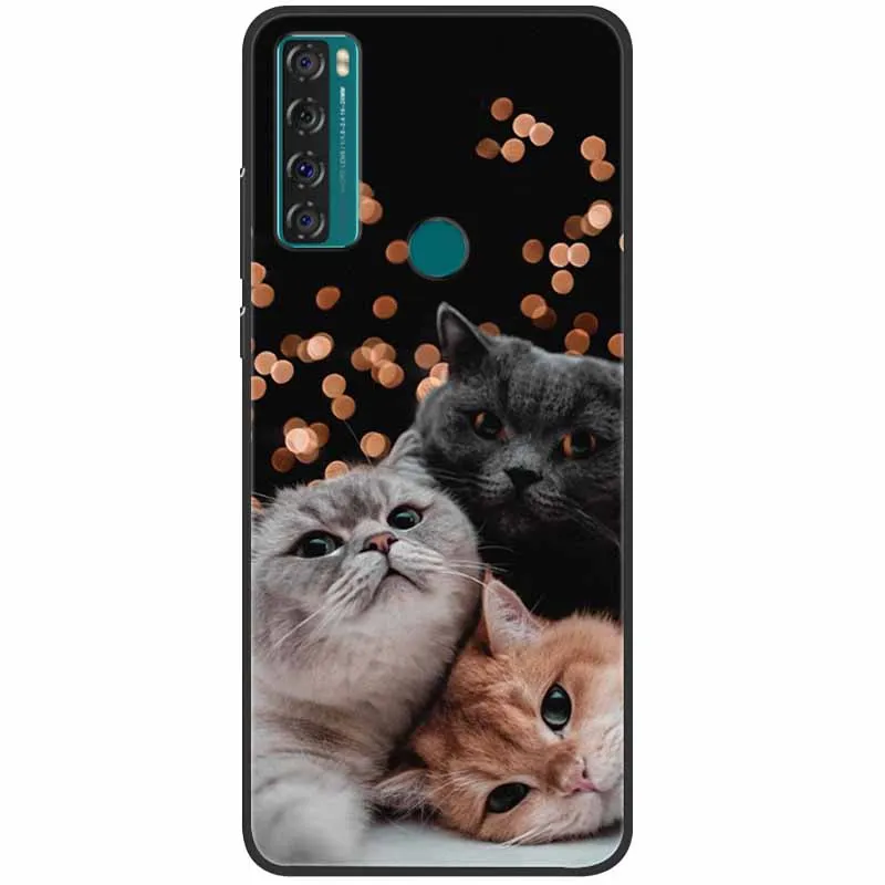 phone dry bag For TCL 20 SE Case Shockproof Soft Silicone Marble Phone Cover for TCL 20 SE Case 20se TPU Funda Painted Cartoon 6.82 inch Capa best waterproof phone pouch Cases & Covers