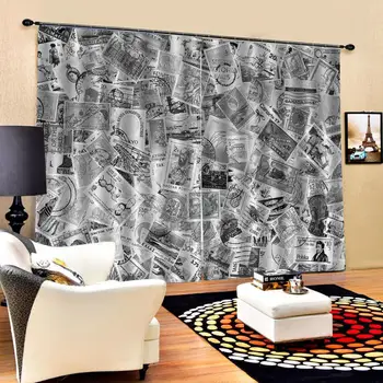 

morden grey curtains Customized size Luxury Blackout 3D Window Curtains For Living Room Decoration curtains