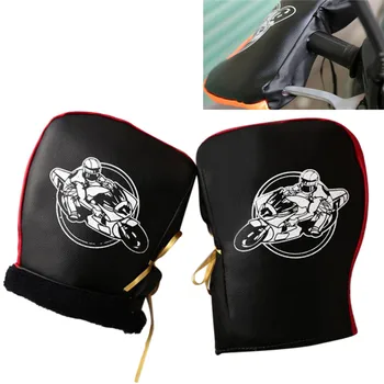 

2pcs=1pair Waterproof Motorcycle Motor Handlebar Snowmobile winter Hand Warm Covers Gloves Unisex