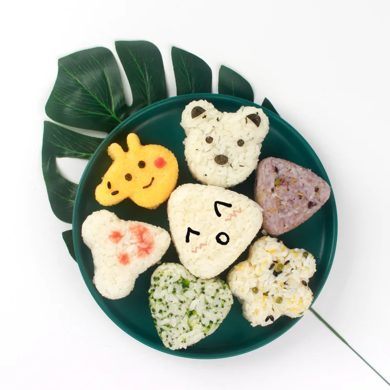 7 шт./лот сделай сам форма для суши Onigiri рисовых шариков бэнто пресс-форма