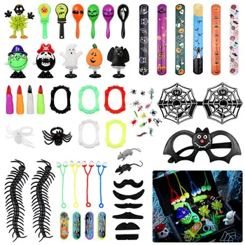 

70pcs Halloween Toys Set Party Favors Treasure Box Toy Assortment School Rewards Prizes Kids Children Playset