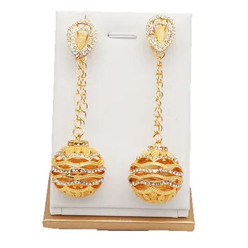 gold jewelry sets with stone party jewelry set women necklace bridal jewelry sets stone pendant EARRING SETS