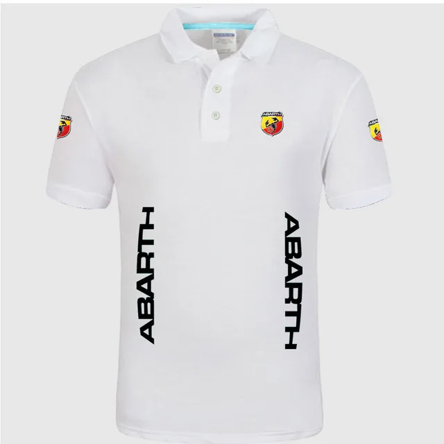 Summer High quality brand Abarth logo polo short sleeve shirt Fashion casual Solid Polo Shirt unisex shirts h g