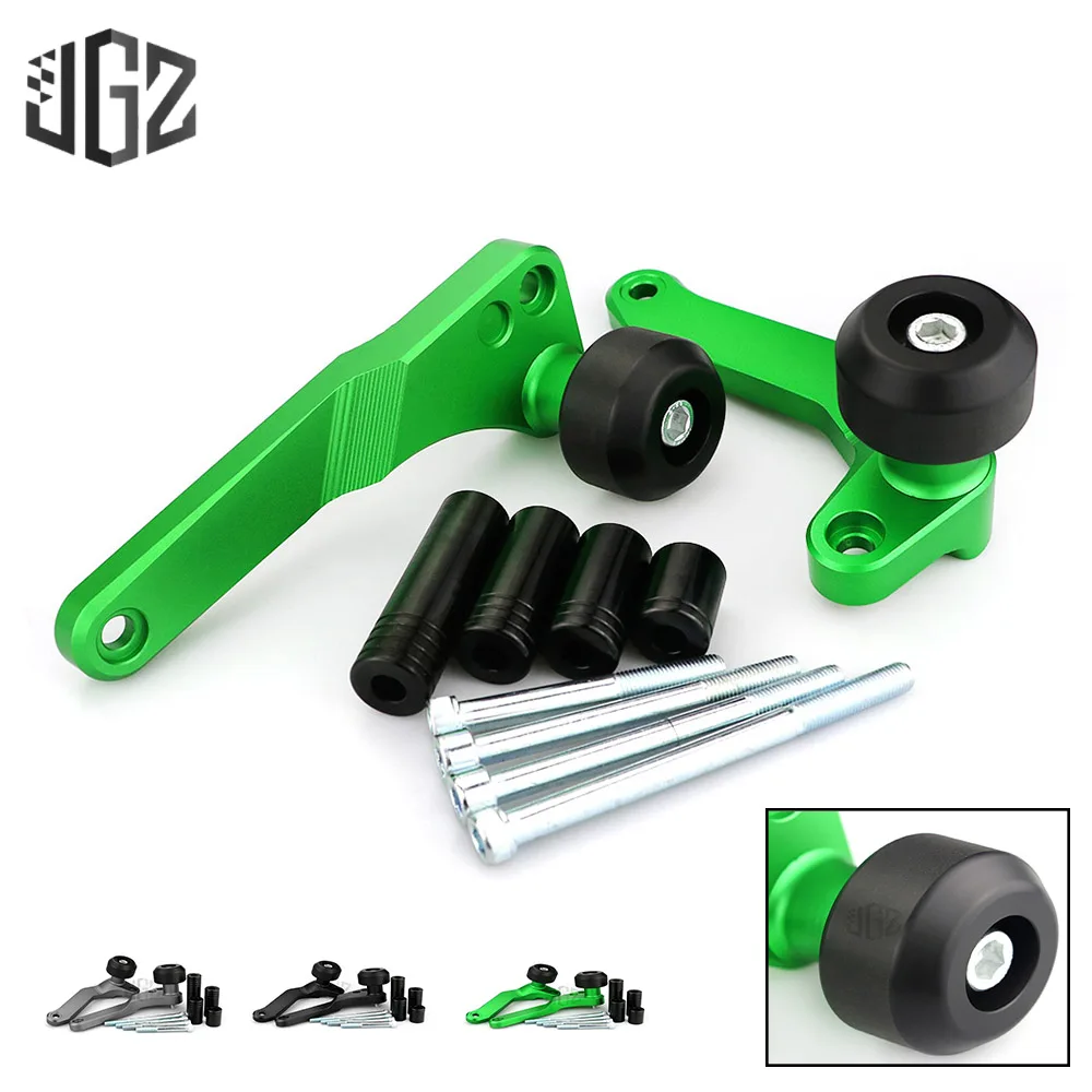Motorcycle CNC Aluminum Frame Sliders Falling Protection Crash Pads Cover for Kawasaki Ninja 400 Z400 2017 2018 Accessories