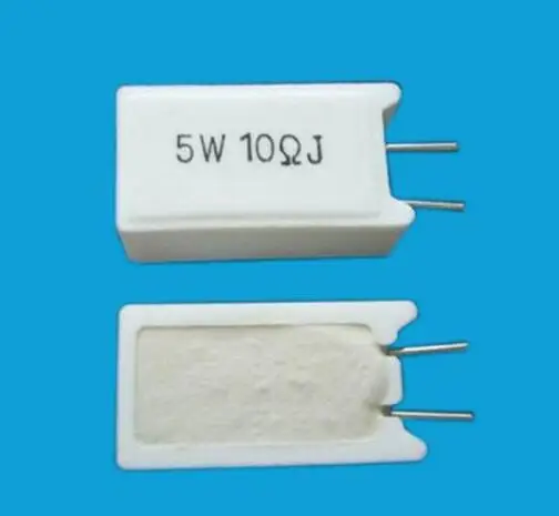 50 шт./лот 5 Вт Сопротивление цементу 5W10RJ точность ± 5% 5W10R 10 Ом | Электронные