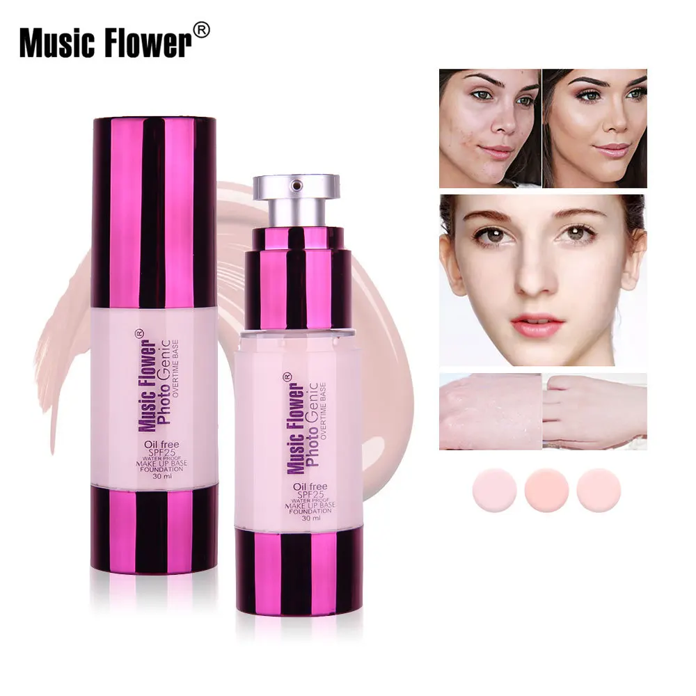 Music Flower Hot Selling New Products Korean-style Foundation Cream Natural Ruddy Soft Pink Skin Foundation Cream Makeup M2066