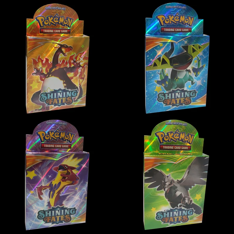 

48PCS Cards Per Random Box New POKEMON Card English VMAX SHINING FATES Ptcg Battle Collection Card Box Kids Toy Gift