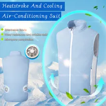 

Summer Fan Cooling Vest Men Women Air Conditioning Cool Coat Outdoor Sun Protection Jacket USB Charging Waistcoat