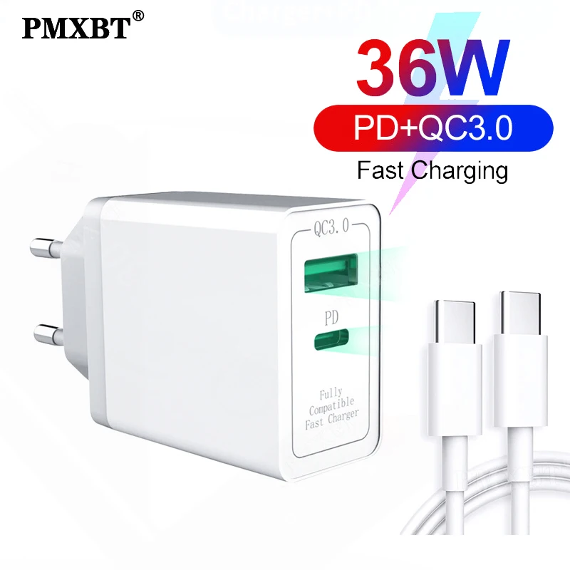 36 Вт USB зарядное устройство Quick Charge 4 0 PD 3 Type C быстрое US EU UK адаптер питания для iPhone 11