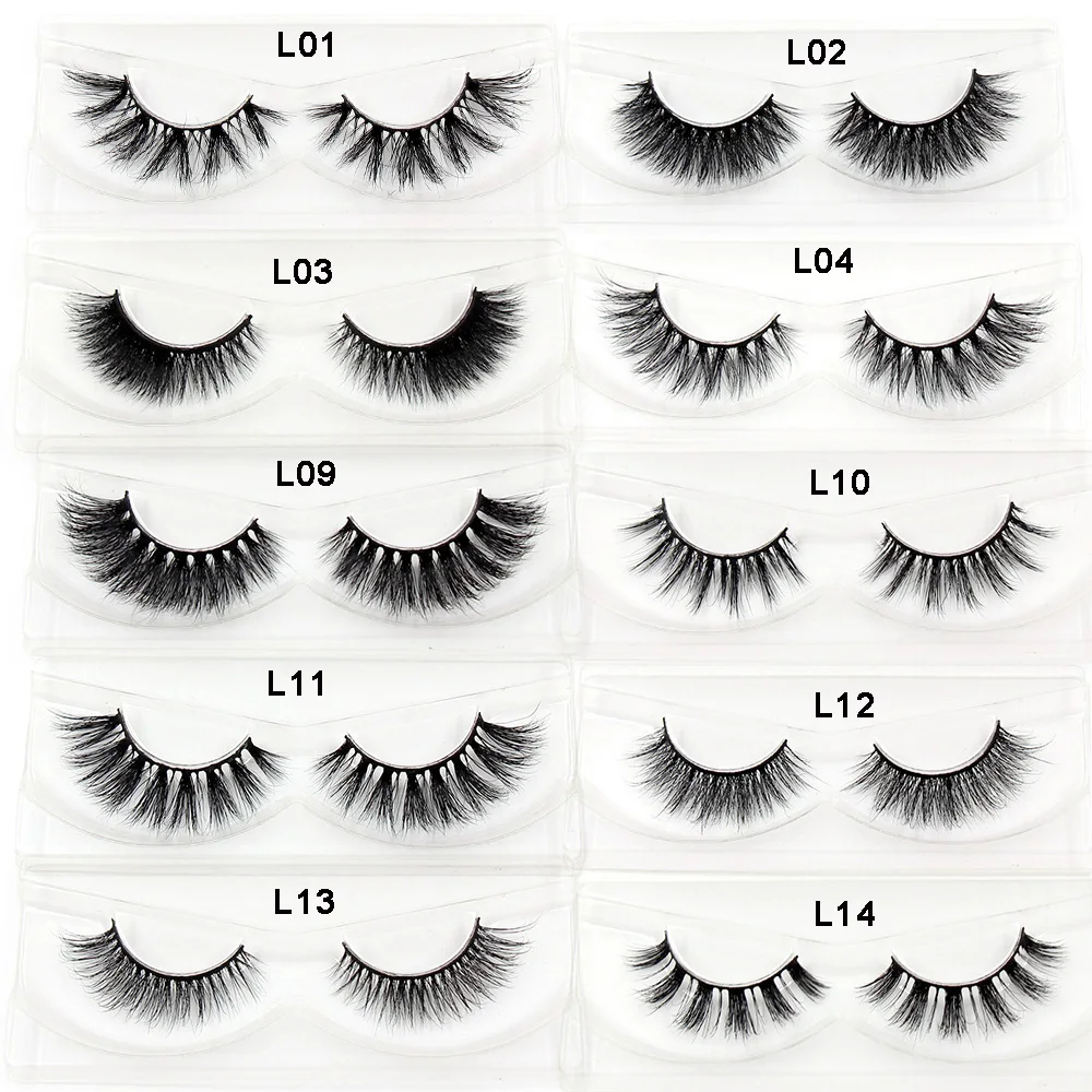 LEHUAMAO Mink Eyelashes 3D Mink Hair False Eyelashes Natural Thick Long Eye Lashes Fluffy Makeup Beauty Extension Tools K11