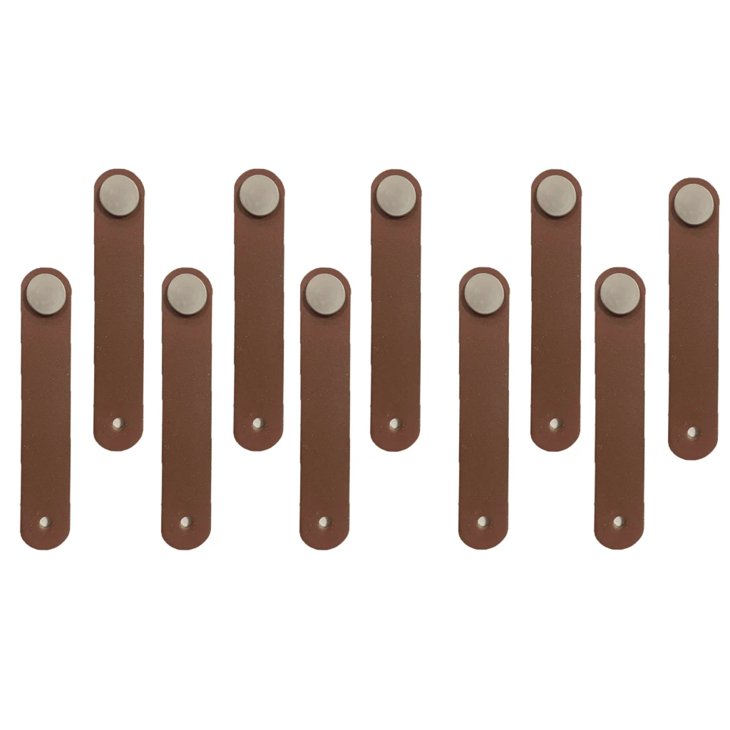 10x ручки из искусственной кожи для шкафа ящика комода замена чемодан Ручка