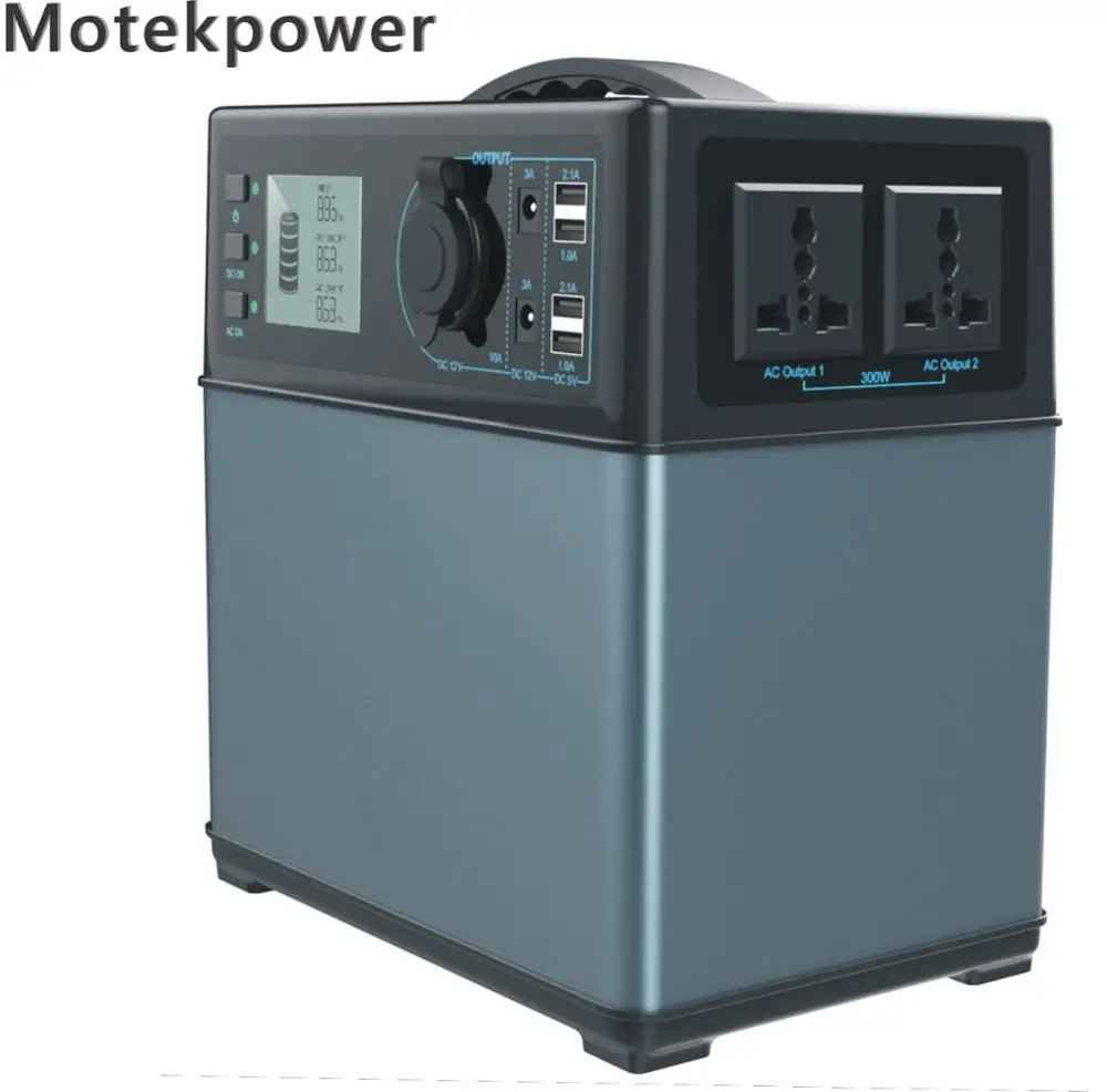 До США/Канада 400Wh 110v AC/DC Выход к повседневной одежде многофункциональные солнечной Портативный Мощность станция& Автомобильный Jump Starter
