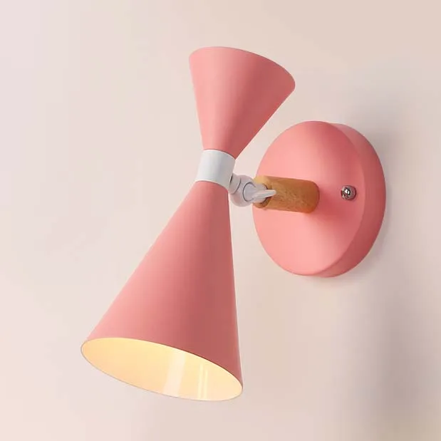 pink Современные настенные лампы, скандинавский Wandlamp, настенный светильник, внутренняя спальня, гостиная, украшение, промышленный декор, E27, лофт, светильник, светильники - Цвет абажура: pink
