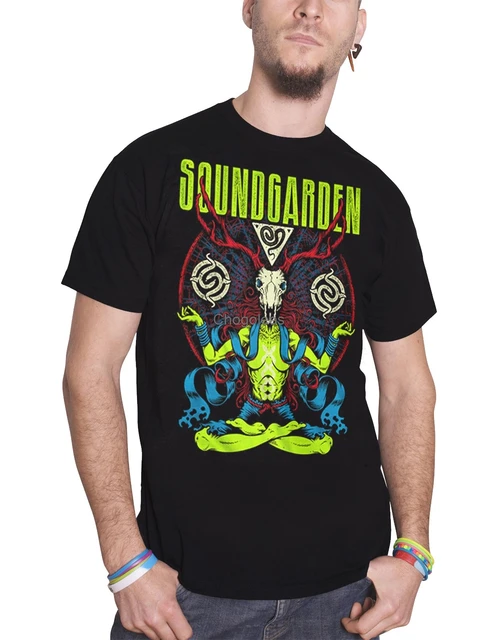 Soundgarden T Shirt Antlers Meditation Alien Band Logo Official Mens Black  _ - AliExpress Mobile