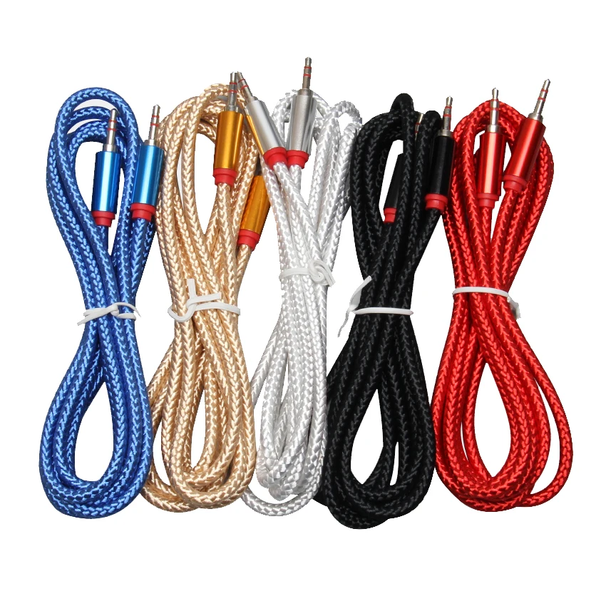 Aux Audio Cable 2m Male to Male AUX Cord Line 3 5mm Jack For Car Speaker for iPhone Samsung Xiaomi Headphone PC