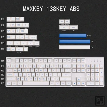 

MAXKEY White SA Profile keycap ABS material key-caps For Mechanical Gaming Keyboard