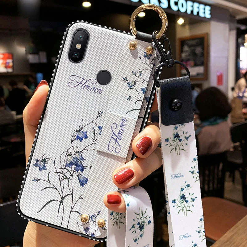 Чехлы с ремешком на запястье для xiaomiredminote9 A1 A2 MAX2 3 8SE 9SE Note 4 4X 5 5A 6 6A 8 8Pro винтажный
