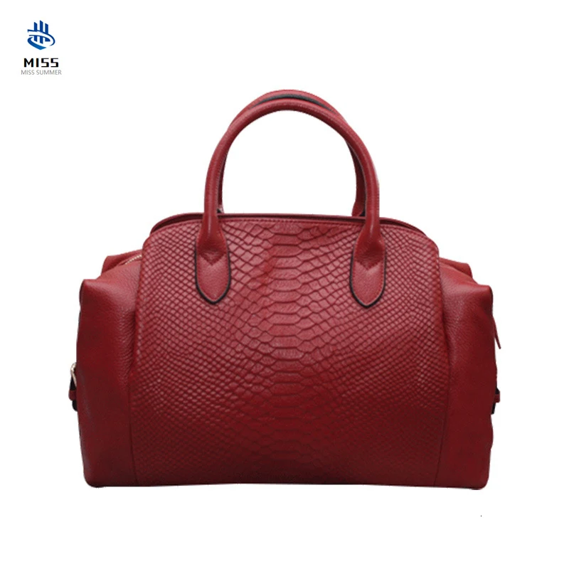

2019new Fashion crocodile tote luxury design handbag First layer leather shoulder messenger bag Travel large capacity Boston bag