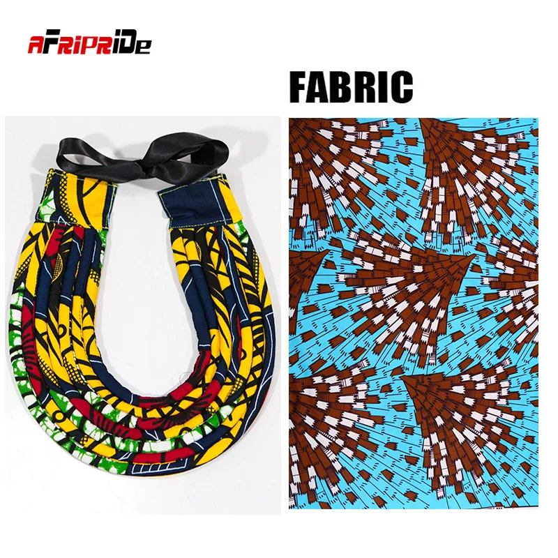 Multi-layered Handmade Jewelry Necklaces Ankara Fabric Necklaces African Bib Statement Necklaces Tribal Jewelry WYA07