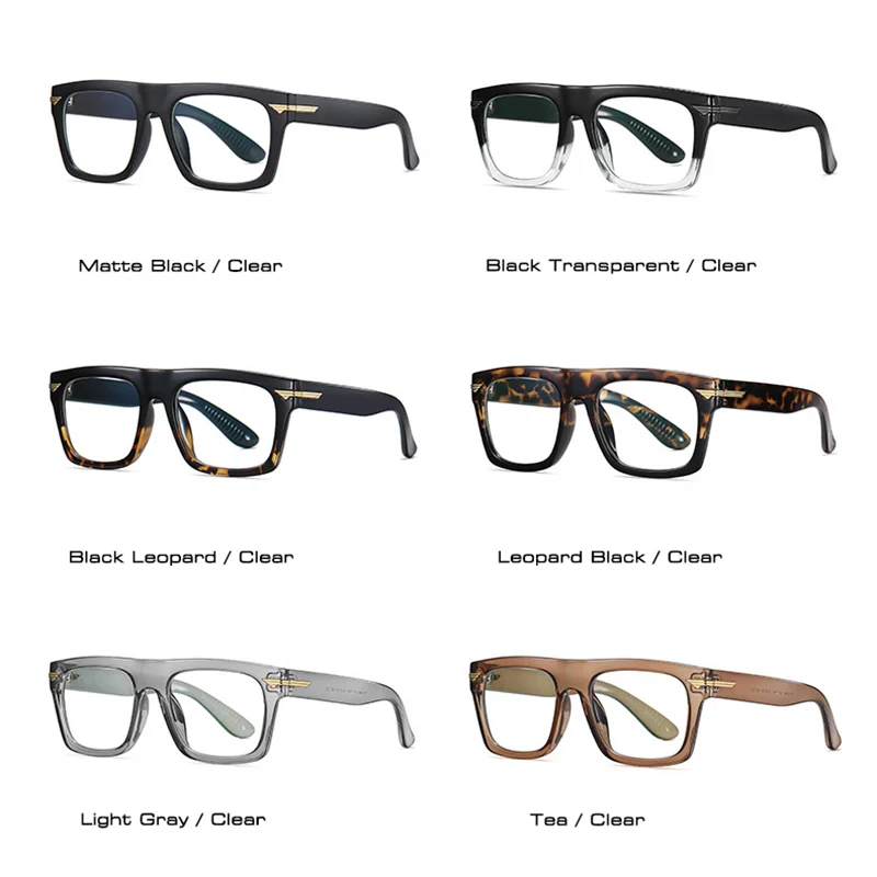 Eyeglasses Frames Eyeglass Frames Square Eyeglasses Optical Glasses Retro Square Clear Anti-Blu-Ray Eyewear TR90 Women Glasses Frame Fashion Men Optical Eyeglasses Frame Computer Goggles