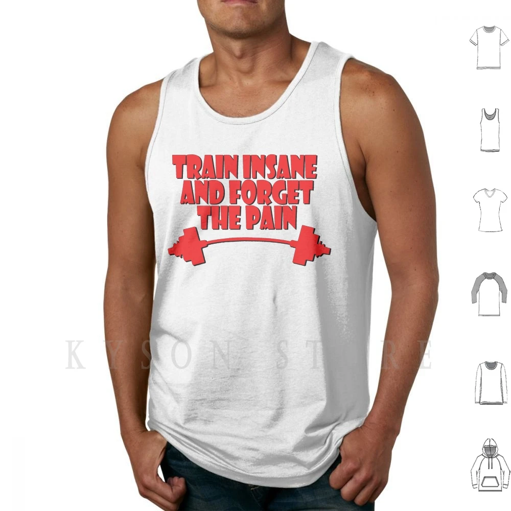 Tren Insane And Forget The Pain, rojas sin mangas, entrenamiento en tren, trabajo, deporte cálido, del dolor Zyzz|Camisetas de tirantes| - AliExpress