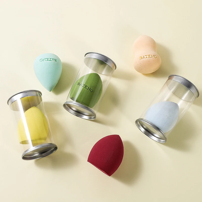 

Cosmetic Puff 1 PCS with cylinder box individual packed Makeup Sponges Set Sponge Puff mutli-color options Sponge Makeup Brush