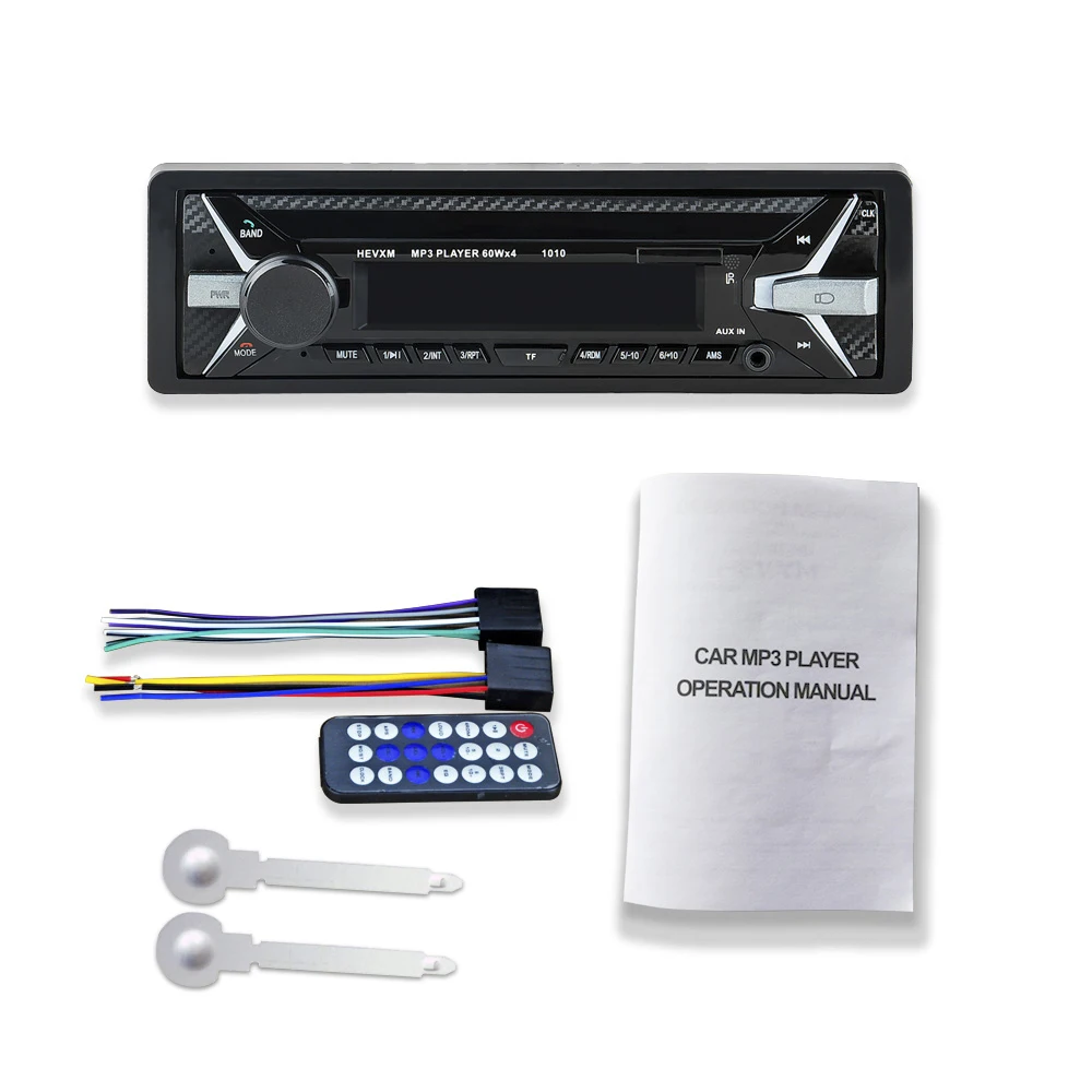 12 В Bluetooth Авто Радио 1DIN стерео аудио MP3 плеер FM радио приемник Поддержка Aux вход SD USB MMC