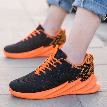 

Shoes Men Casual Skeleton Lace-Up Shoes Mesh Breathable Sneakers For Jogging Gym Tenis Masculino Zapatos de Hombre Footwear