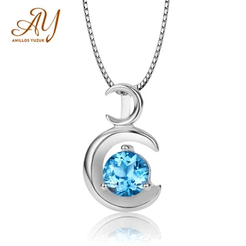 

Anillos Yuzuk 925 Silver Jewelry Color Crystal Gemstone Necklace Pendant For Women AAA Zircon Pendant S925 Sterling Fine Jewelry