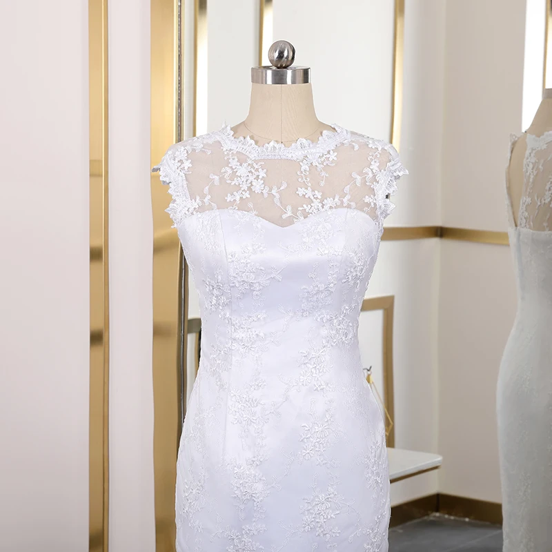 Vestido De Noiva, короткое Кружевное платье, свадебное платье, иллюзия, свадебные платья, украшение на шею, облегающее платье, кружевное платье, Vestidos Novia Cortos