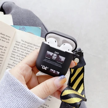 

Mona Lisa Off oil painting Soft Silicone Case For apple Airpods 1 2 stripe sport white Wireless Bluetooth headset Earphone cover