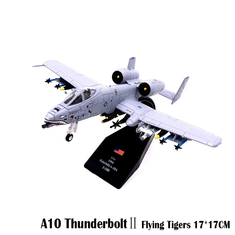 A10 Thunderbolt 2 Vietnam War Mig Killer US F-4c Phantom Scat Strike Aircraft F4 alloy Fighter Aircraft Model 1/100 Alloy Classic Collection - Цвет: A10 Thunderbolt 2