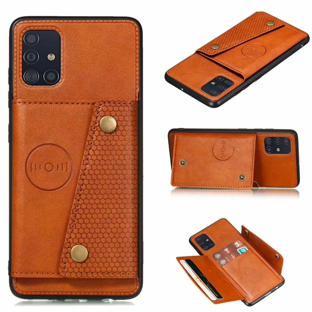Чехол-книжка с отделениями для карт Samsung Galaxy M31 M21 M30 M20 A51 A71 A31 A41 A10 A21 S A11 A40 кожаный |