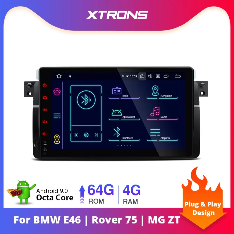 XTRONS 9 ''Android 9,0 PX5 автомобильный мультимедийный плеер gps OBD DVR нет DVD для BMW E46 седан Rover 75 1999-2002 2003 2004 2005 мг ZT