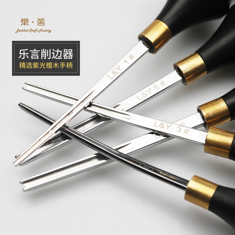 Набор инструментов для кожевенного ремесла, Kglobal Skiving Edge Beveler Cutter рабочие инструменты, DIY Регулируемая ручная строчка Groover стальной ручной инструмент