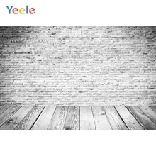Yeele White Brick Wall Wooden Floor Baby Portrait Pet Doll Photo Backdrop Customized Photographic Backgrounds For Photo Studio