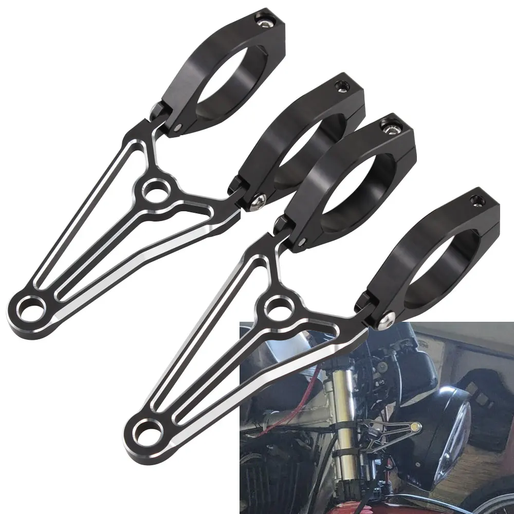Motorcycle Headlight Bracket Adjustable 41 MM Fork Clamp Signal Light Holder For Harley Cafe Racer Bobber Tracker Chopper | Автомобили и